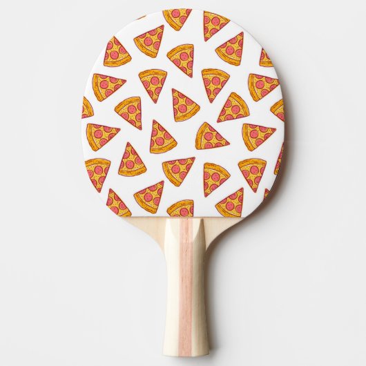 Leuk Pizza Slice Patroon Tafeltennisbatje (Voorkant)