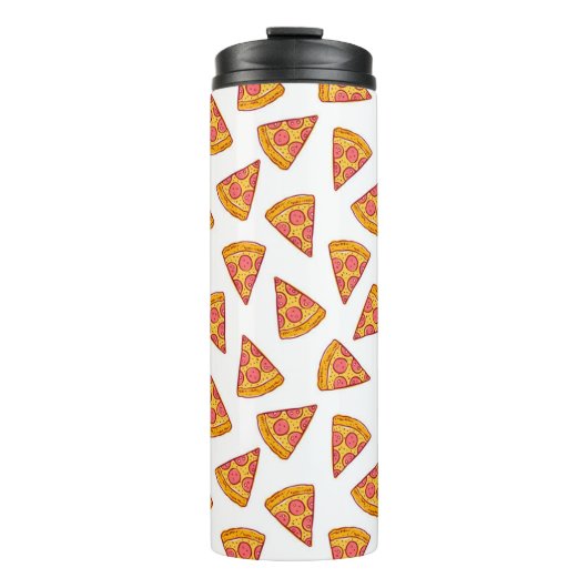 Leuk Pizza Slice Patroon Thermosbeker (Voorkant)