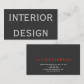 Leuk Plain Grey Interior Designer Visitekaartje (Voorkant / Achterkant)