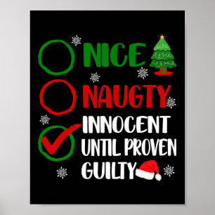 Leuk Plezierig Stout Onschuldig Kerstmis Xmas Volw Poster