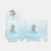 Leuk Polar Beer Winterblauw Baby shower Haar Boy Bedankdoosjes (Uitgevouwen)