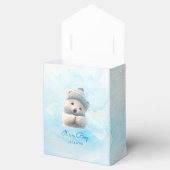 Leuk Polar Beer Winterblauw Baby shower Haar Boy Bedankdoosjes (Geopend)