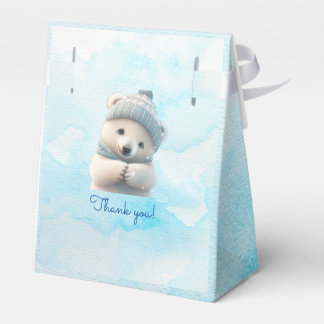 Leuk Polar Beer Winterblauw Baby shower Haar Boy Bedankdoosjes