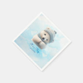 Leuk Polar Beer Winterblauw Baby shower Haar Boy Servet (Hoek)