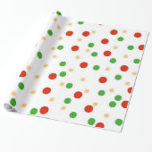 Leuk Polka Dot Kerst inpakpapier (Uitgerold)