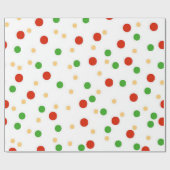 Leuk Polka Dot Kerst inpakpapier (Vlak)