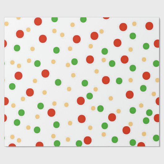 Leuk Polka Dot Kerst inpakpapier (Vlak)