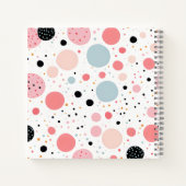 Leuk polka stippenpatroon wit notitieboek (Achterkant)