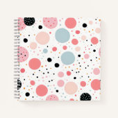 Leuk polka stippenpatroon wit notitieboek (Voorkant)