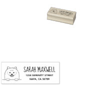 Leuk Pommerse Hond Retouradres Rubberstempel (Gestempeld)