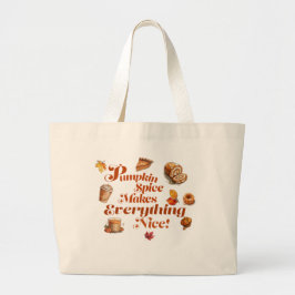 Leuk "Pompoenkruid maakt alles leuk" Feestelijk Grote Tote Bag