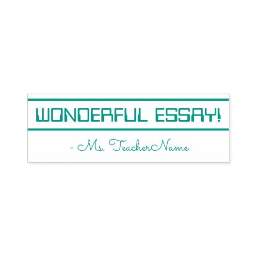 Leuk "Prachtig essay!" Cijfer stempel van rubber (Design)