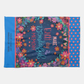 Leuk Prachtig geheugen Quote Floral Custom Theedoek (Horizontaal)