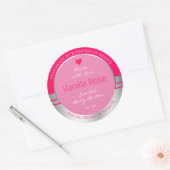 Leuk Product Verpakking Label Girly Pink en Silver (Envelop)