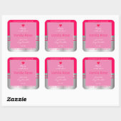 Leuk Product Verpakking Label Girly Pink en Silver (Vel)
