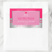 Leuk Product Verpakking Label Girly Pink en Silver (Tas)