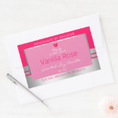 Leuk Product Verpakking Label Girly Pink en Silver (Envelop)