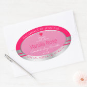 Leuk Product Verpakking Label Girly Pink en Silver (Envelop)