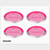 Leuk Product Verpakking Label Girly Pink en Silver (Vel)
