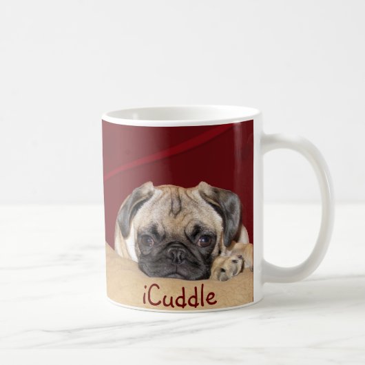 Leuk Pug van iCuddle Puppy Koffiemok (Rechts)