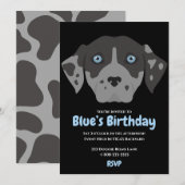 Leuk puppy hond verjaardagsfeestje kaart (Voorkant / Achterkant)