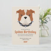 Leuk puppy hond verjaardagsfeestje kaart (Staand voorkant)