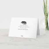 leuk puppy rottweiler met teddybeer kaart (Achterkant)