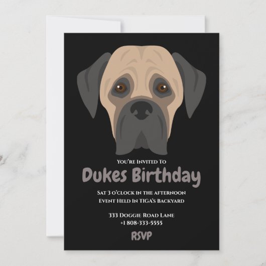 Leuk puppy verjaardagsfeestje kaart (Voorkant)