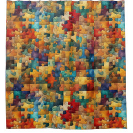 Leuk, puzzel douchegordijn