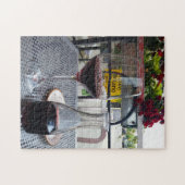 Leuk! Puzzel - Glas van Wijn op Patio (Horizontaal)