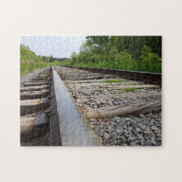 Leuk! Puzzel - Kijken naar beneden de trein tracks