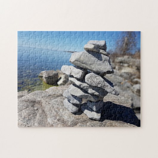 Leuk! Puzzel - Rock Stacking Person - Rock balanci (Horizontaal)