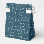 Leuk Puzzel Thema 4e Verjaardagsfeestje Blauw Beda Bedankdoosjes (Achterkant)