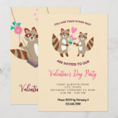 leuk raccoon Valentijnsdag feest eten hartje Kaart (Voorkant / Achterkant)