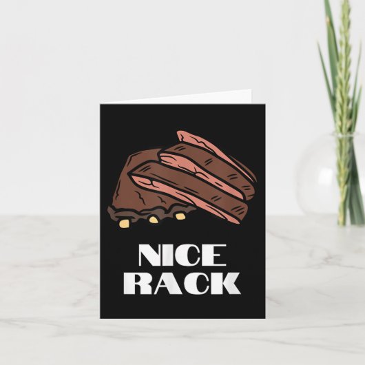 Leuk rack - Grappige ribben & versterker; BBQ Kaart (Voorkant)