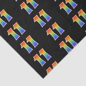 Leuk Rainbow Spectrum Pattern "11" Evenementnummer Tissuepapier (Detail)