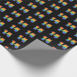 Leuk Rainbow Spectrum Pattern "14" Evenementnummer Cadeaupapier
