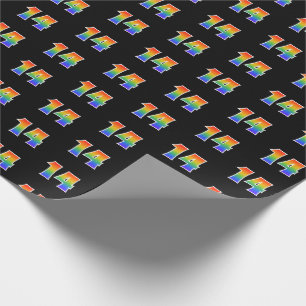 Leuk Rainbow Spectrum Pattern "14" Evenementnummer Cadeaupapier