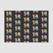 Leuk Rainbow Spectrum Pattern "14" Evenementnummer Tissuepapier (Voorkant)