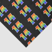 Leuk Rainbow Spectrum Pattern "14" Evenementnummer Tissuepapier (Detail)