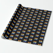 Leuk Rainbow Spectrum Pattern "15" Evenementnummer Cadeaupapier (Uitgerold)