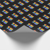 Leuk Rainbow Spectrum Pattern "15" Evenementnummer Cadeaupapier (Hoek)