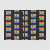 Leuk Rainbow Spectrum Pattern "15" Evenementnummer Tissuepapier (Voorkant)