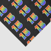 Leuk Rainbow Spectrum Pattern "15" Evenementnummer Tissuepapier (Detail)