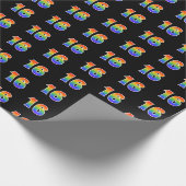 Leuk Rainbow Spectrum Pattern "16" Evenementnummer Cadeaupapier (Hoek)