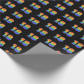 Leuk Rainbow Spectrum Pattern "18" Evenementnummer Cadeaupapier (Hoek)