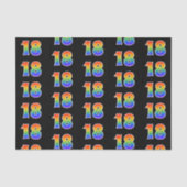 Leuk Rainbow Spectrum Pattern "18" Evenementnummer Tissuepapier (Voorkant)