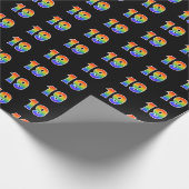 Leuk Rainbow Spectrum Pattern "19" Evenementnummer Cadeaupapier (Hoek)