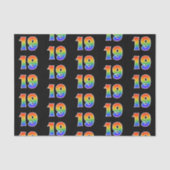 Leuk Rainbow Spectrum Pattern "19" Evenementnummer Tissuepapier (Voorkant)