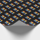 Leuk Rainbow Spectrum Pattern "21" Evenementnummer Cadeaupapier (Hoek)